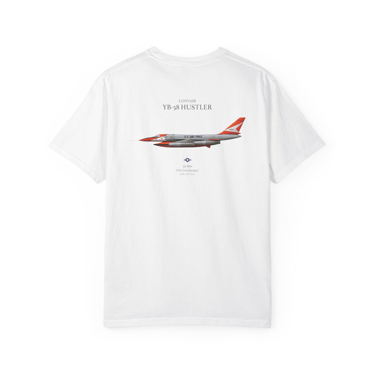 YB-58 Hustler - T-shirt printed on back