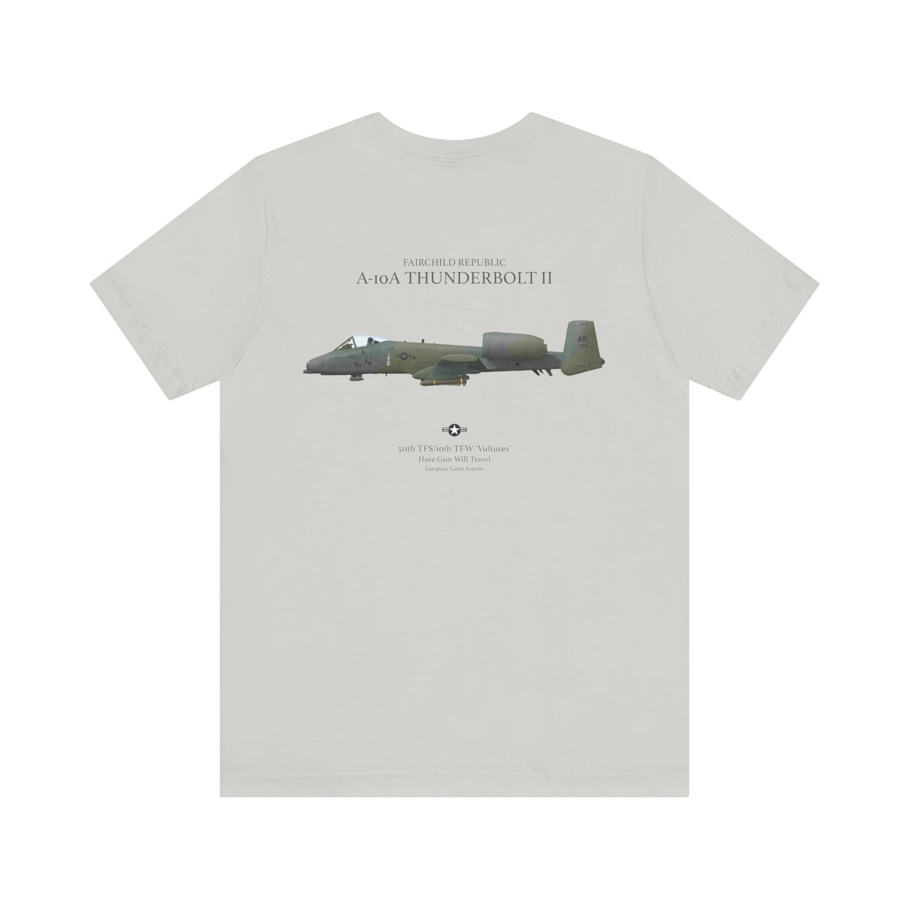 A-10A Thunderbolt II - T-shirt printed on back