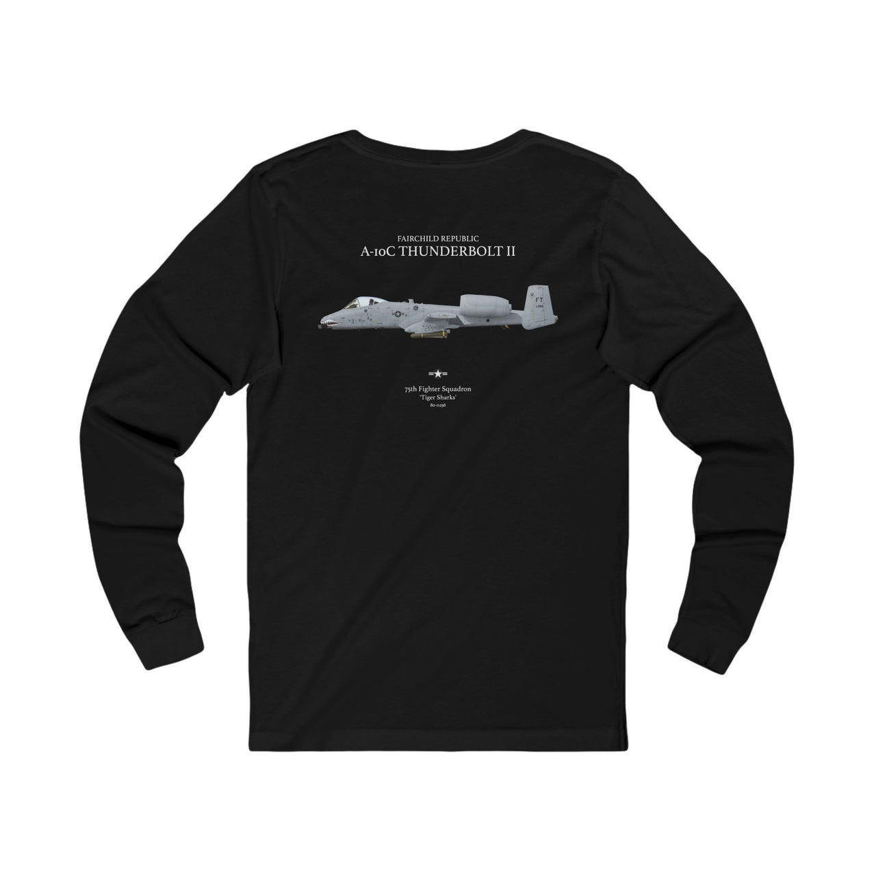 A-10C Thunderbolt II - Long-Sleeve T-shirt printed on back