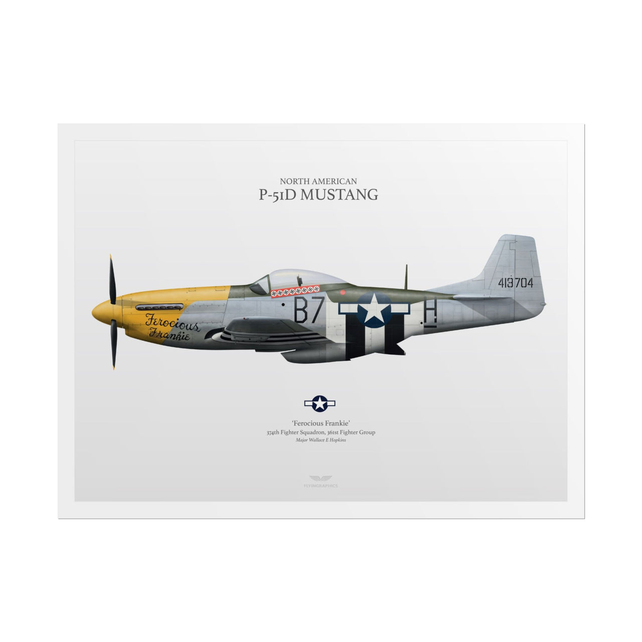 P51-D Mustang 'Ferocious Frankie' -  Rolled Poster