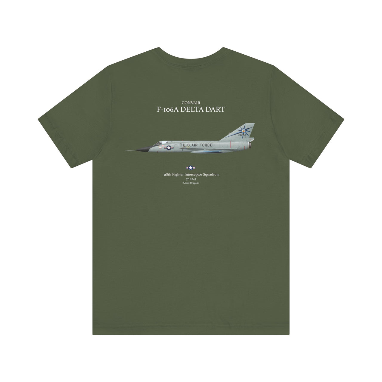 F-106A Delta Dart - T-shirt printed on back