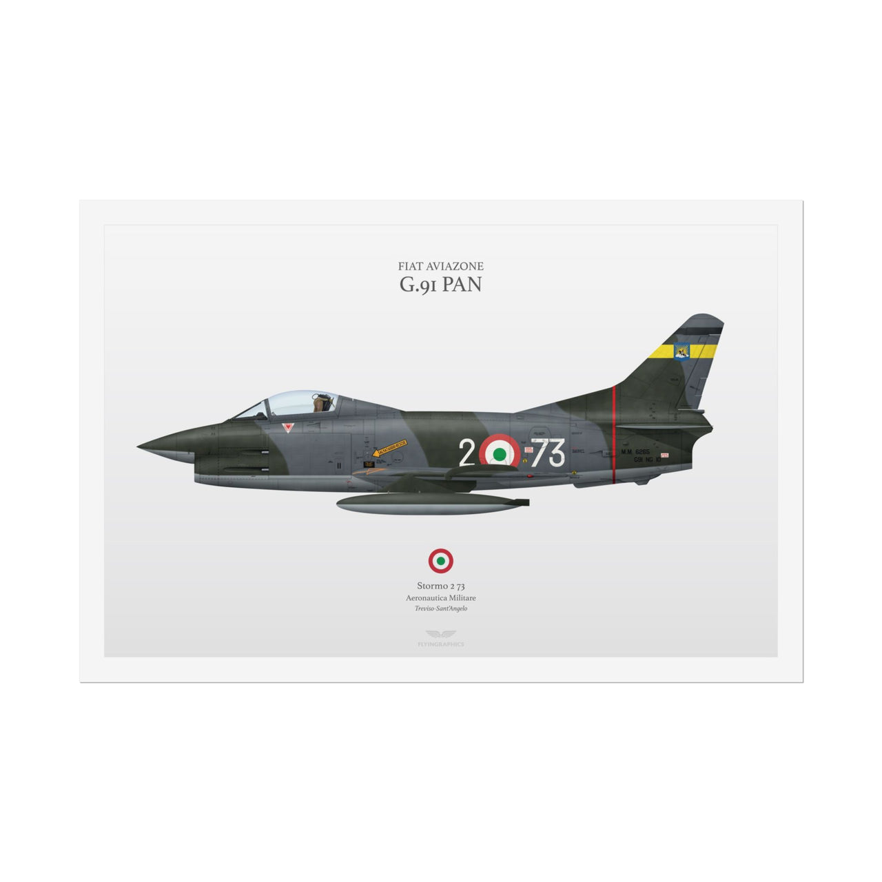 Fiat G.91 R.3 -  Rolled Poster