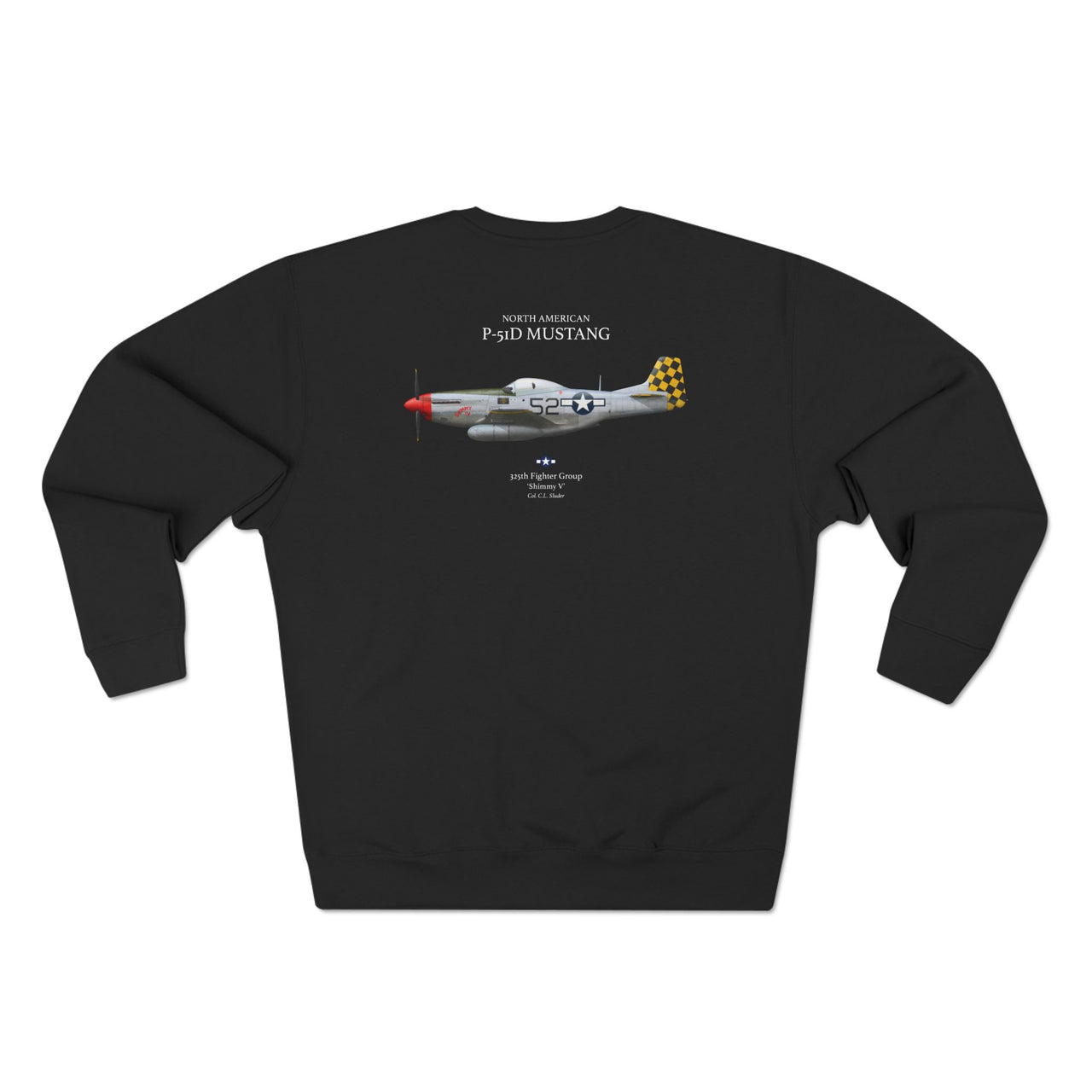 P-51D Mustang 'Shimmy V' - Sweat shirt printed on back