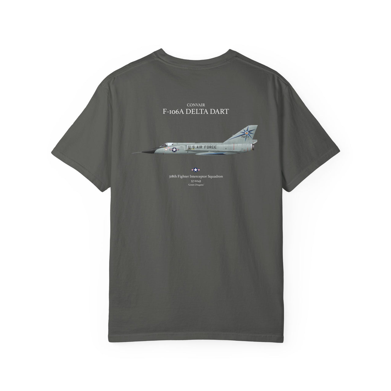 F-106A Delta Dart - T-shirt printed on back