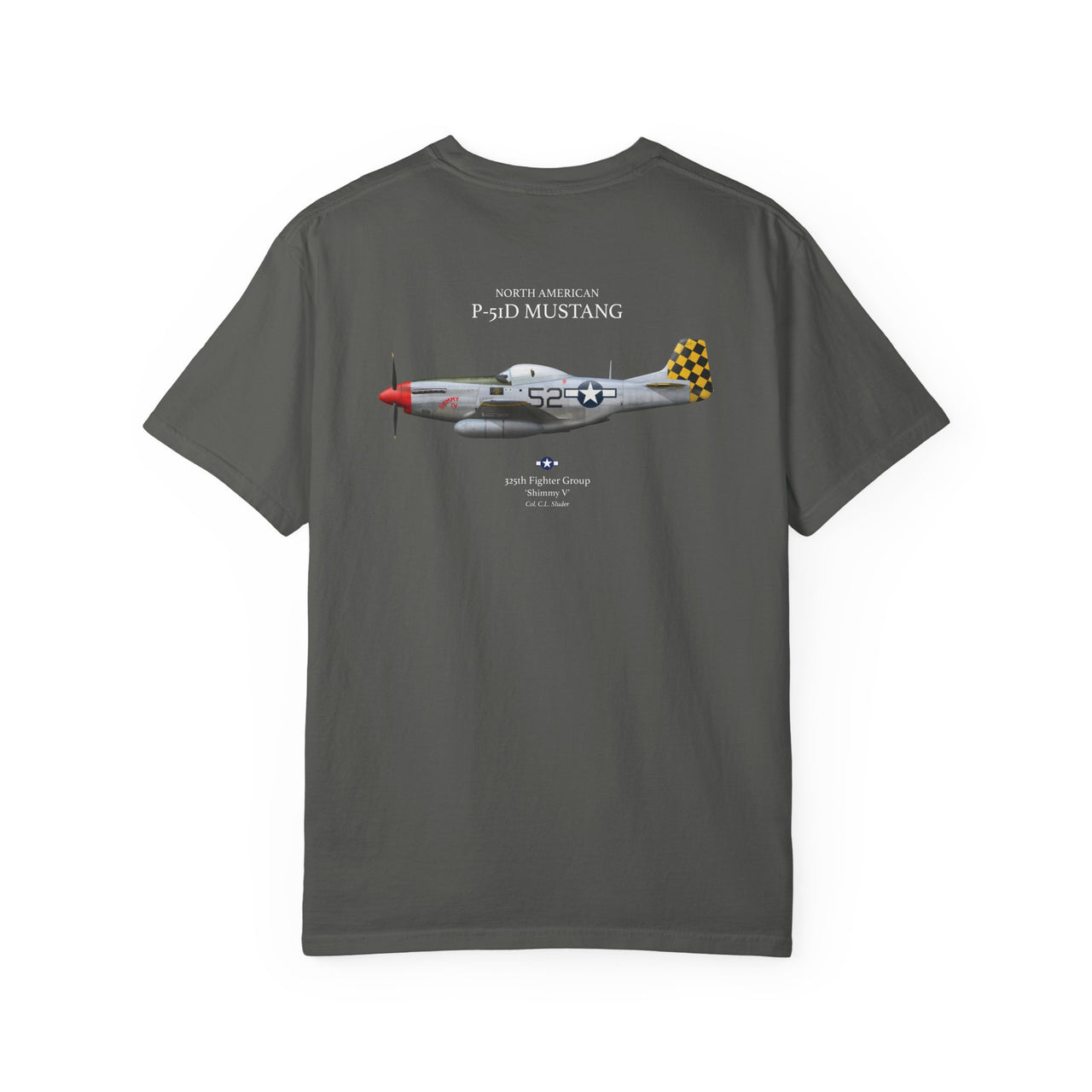 P-51D Mustang 'Shimmy V' - T-shirt printed on back