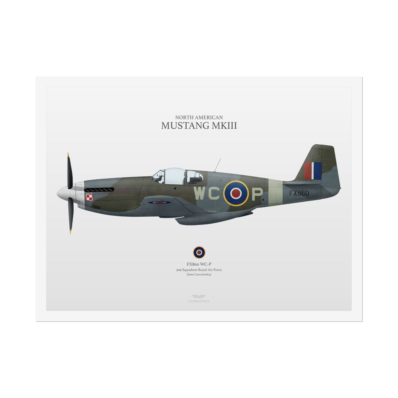 Mustang MKIII 309SQN -  Rolled Poster