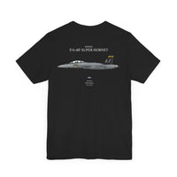 Thumbnail for F/A-18F Super Hornet 'Jolly Rogers' - T-shirt printed on back