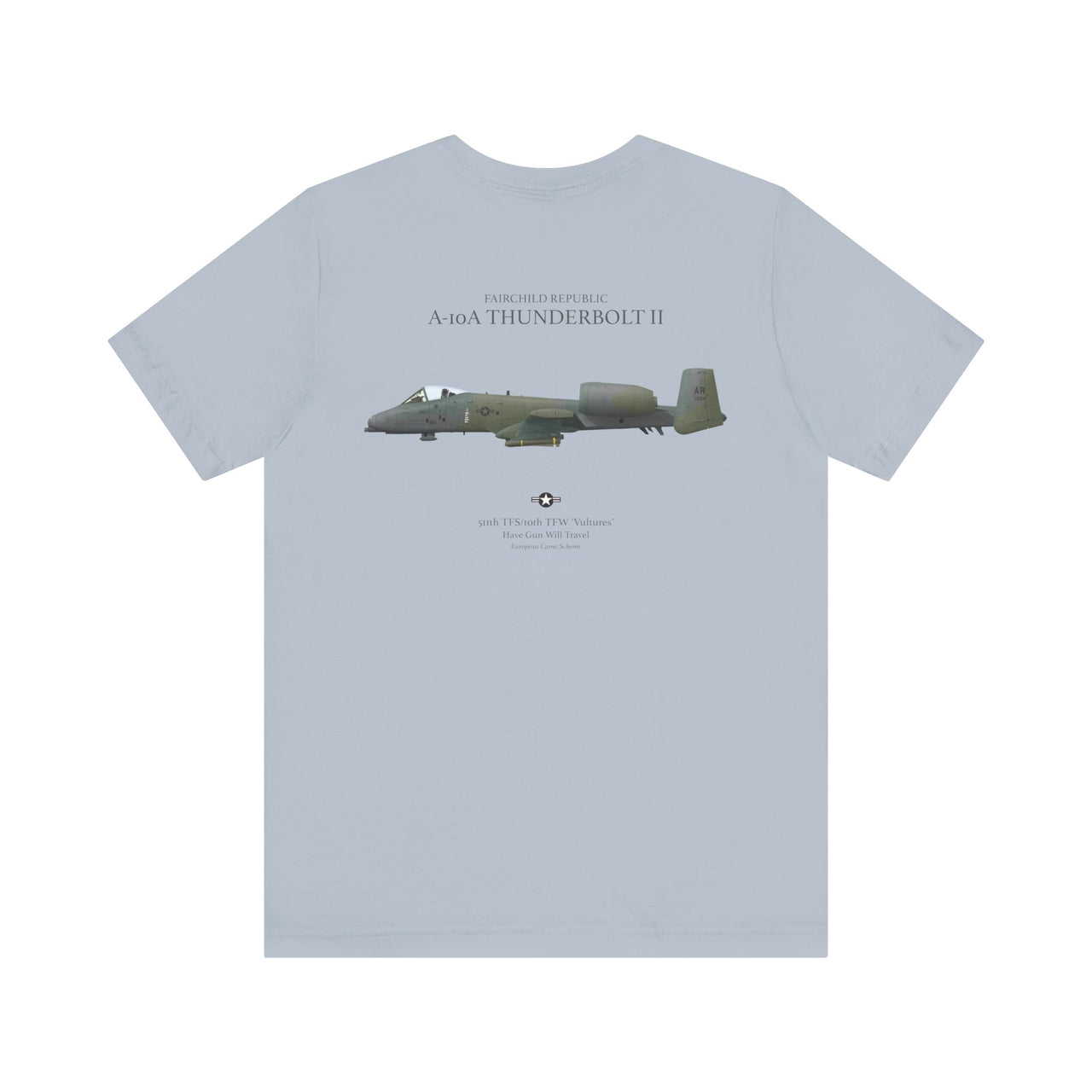 A-10A Thunderbolt II - T-shirt printed on back