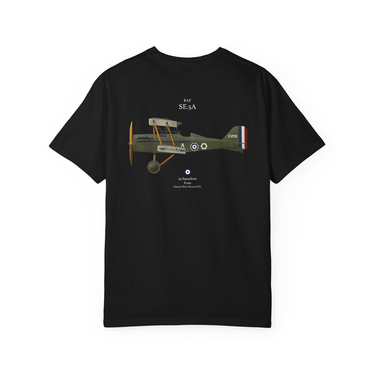 RAF SE.5A - T-shirt printed on back