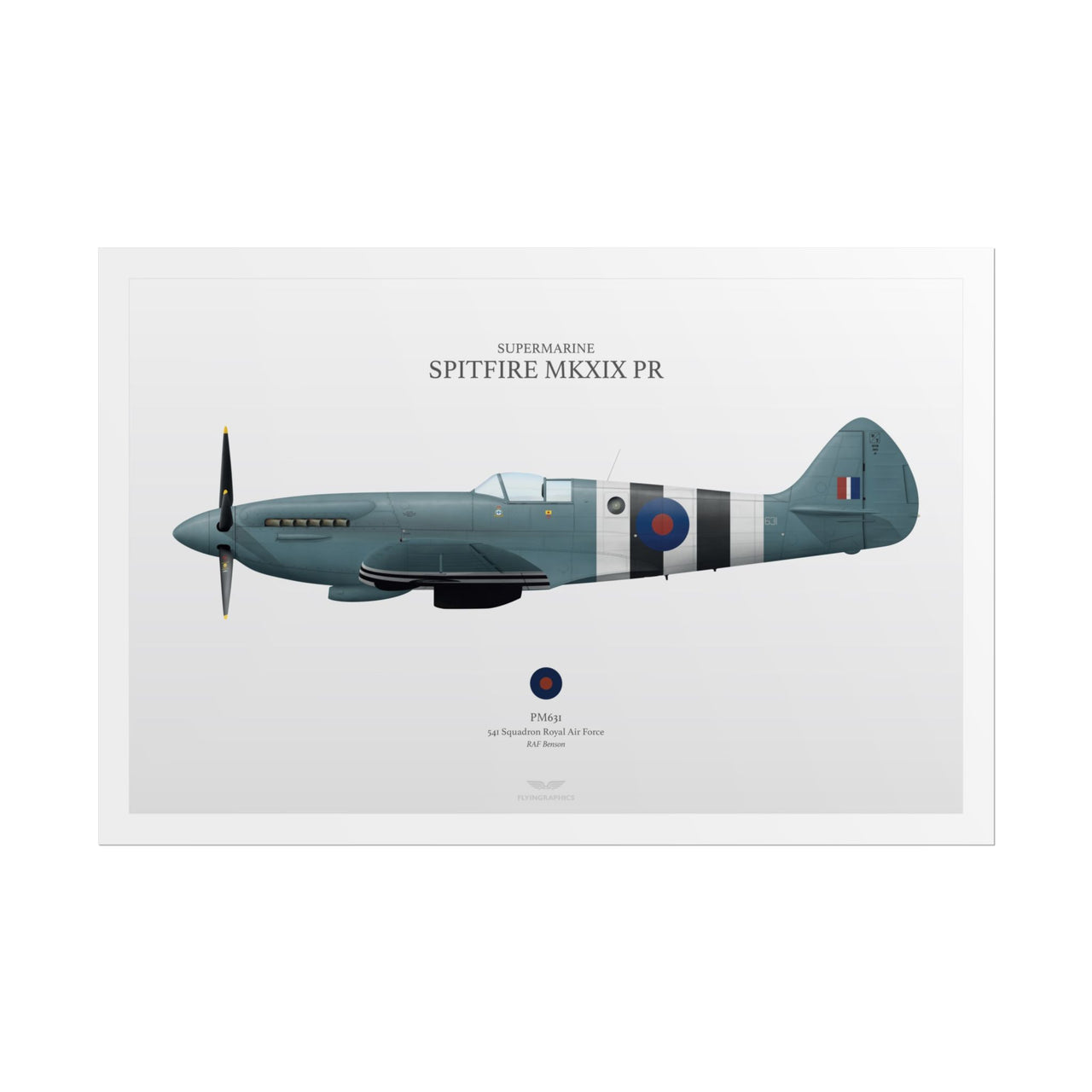 Spitfire MKXIX PR -  Rolled Poster