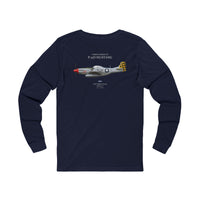 Thumbnail for P-51D Mustang 'Shimmy V' - Long-Sleeve T-shirt printed on back