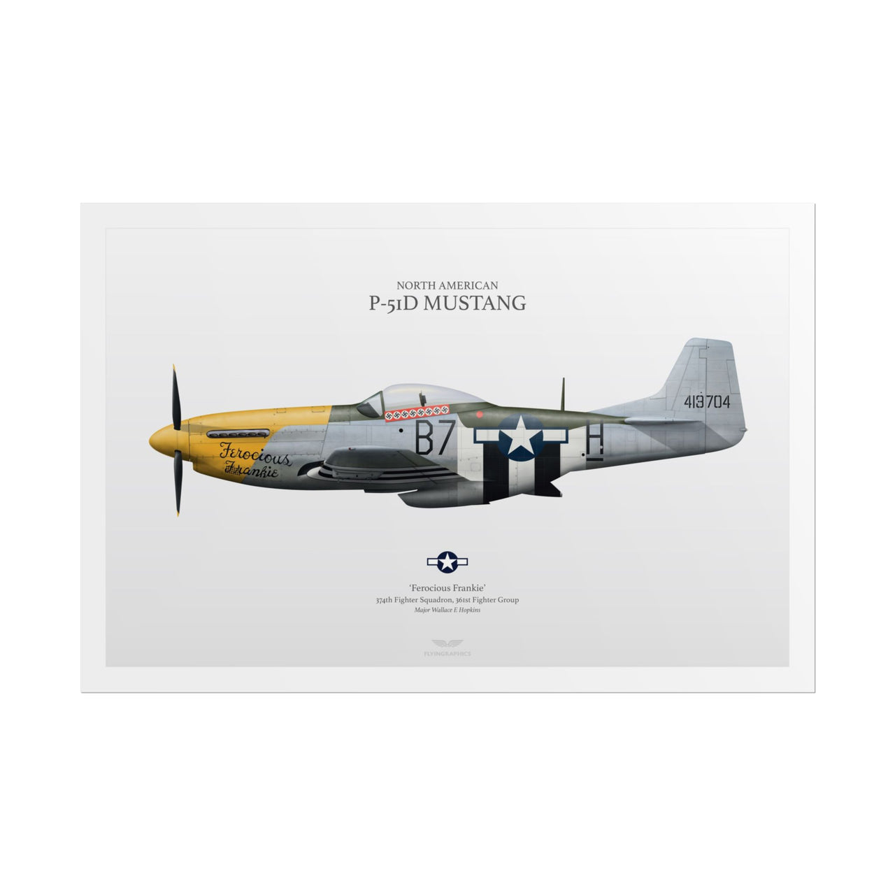 P-51D Mustang  -  Rolled Poster