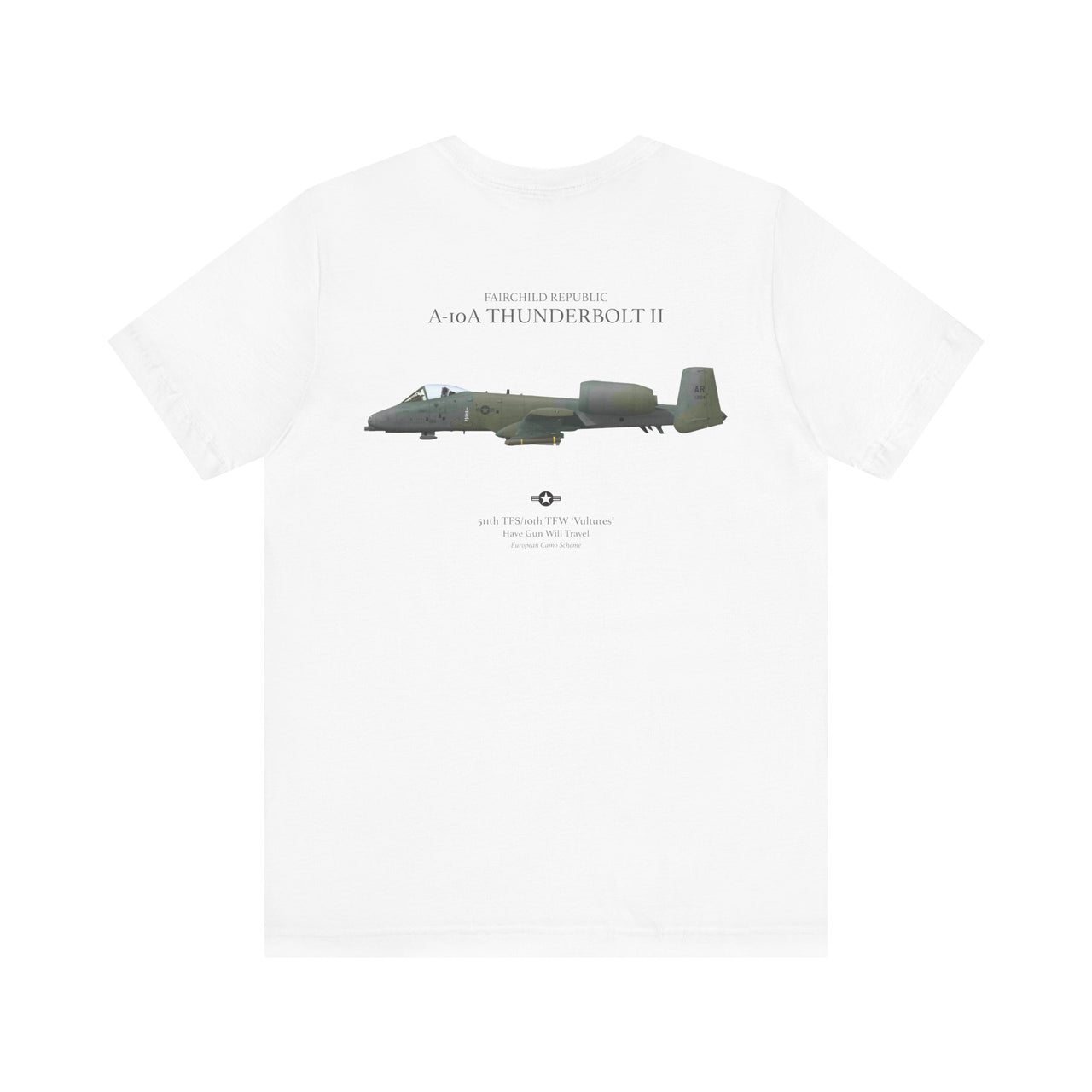 A-10A Thunderbolt II - T-shirt printed on back