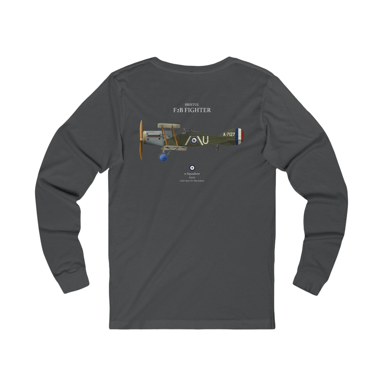 Bristol F2B Fighter - Long-Sleeve T-shirt printed on back