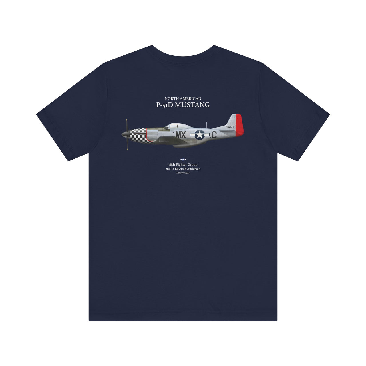 P-51D Mustang 78th FG - T-shirt printed on back