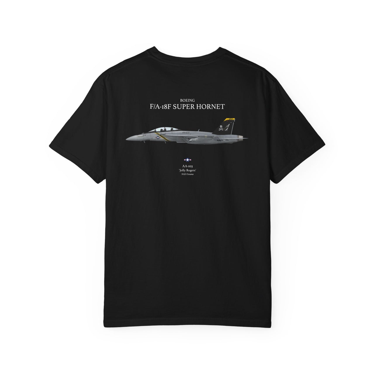 F/A-18F Super Hornet 'Jolly Rogers' - T-shirt printed on back