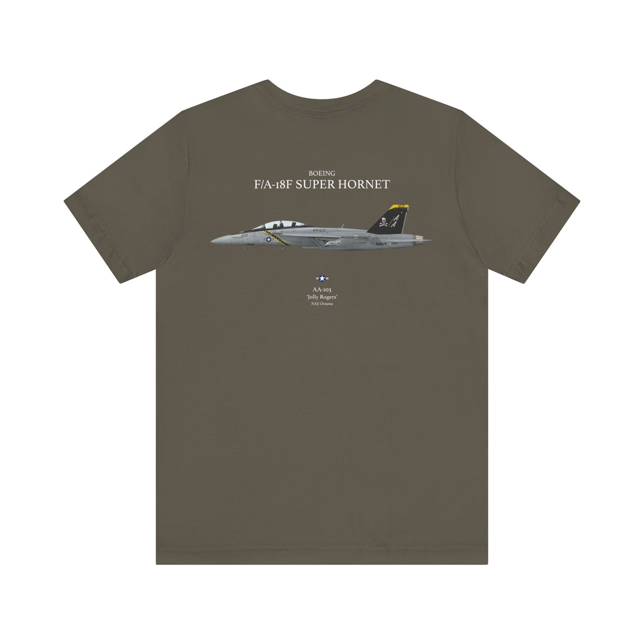 F/A-18F Super Hornet 'Jolly Rogers' - T-shirt printed on back