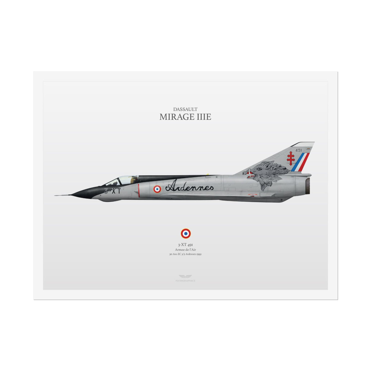 Mirage IIIE Ardennes -  Rolled Poster