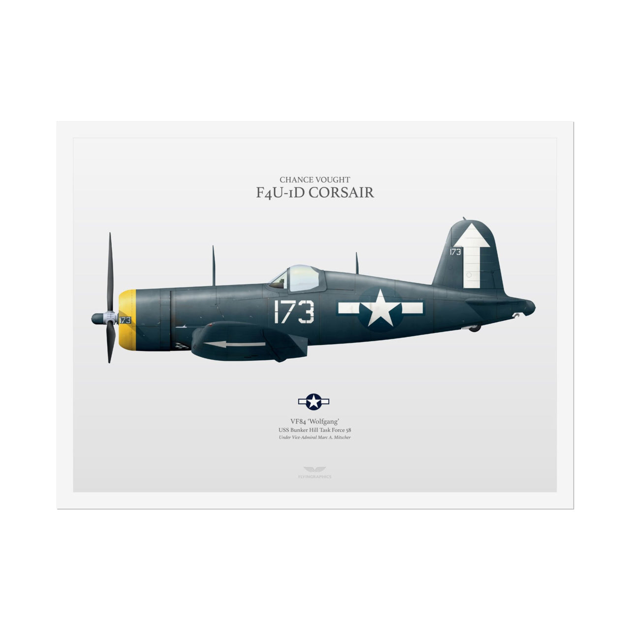 F4U-ID Corsair -  Rolled Poster
