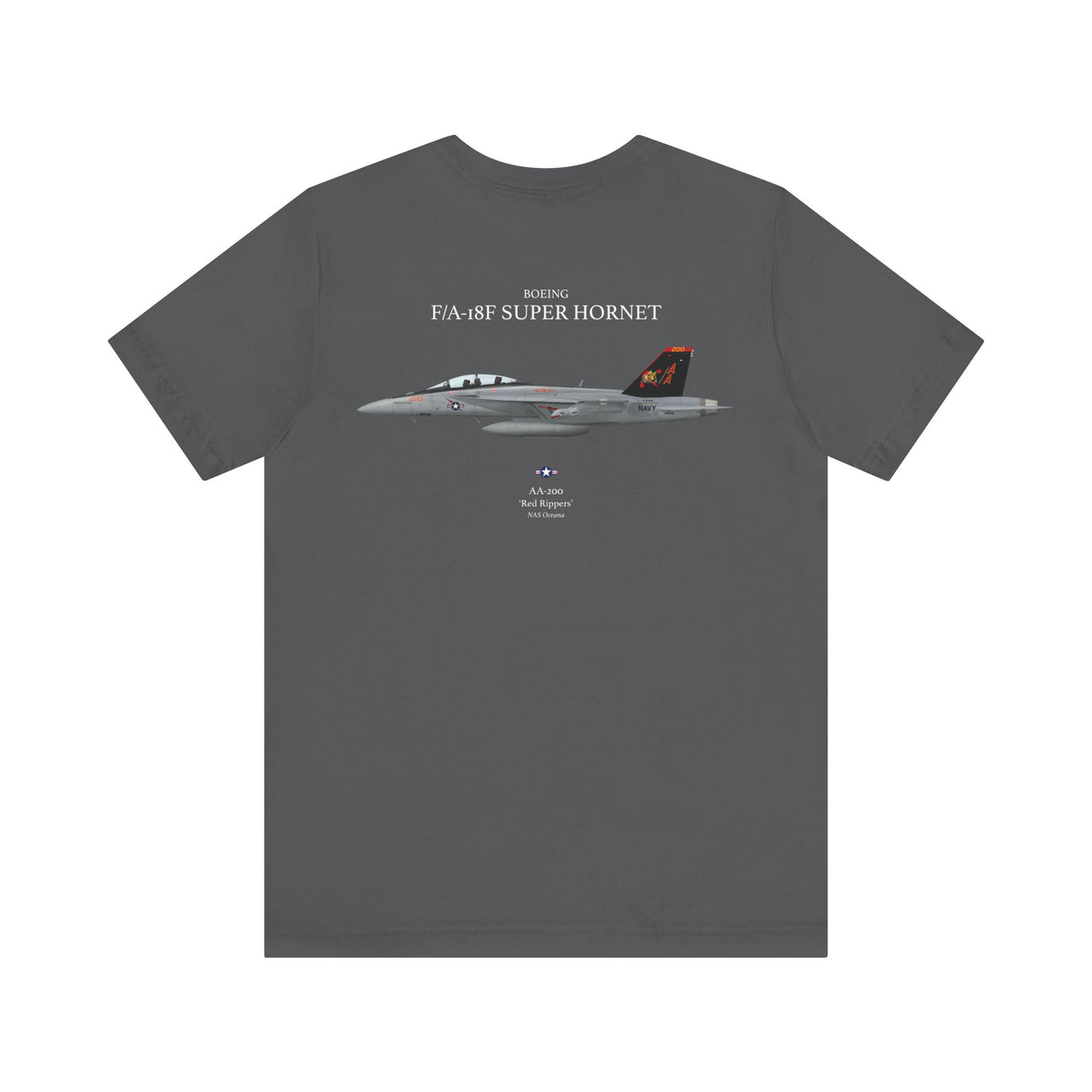 F/A-18F Super Hornet 'Red Rippers' - T-shirt printed on back