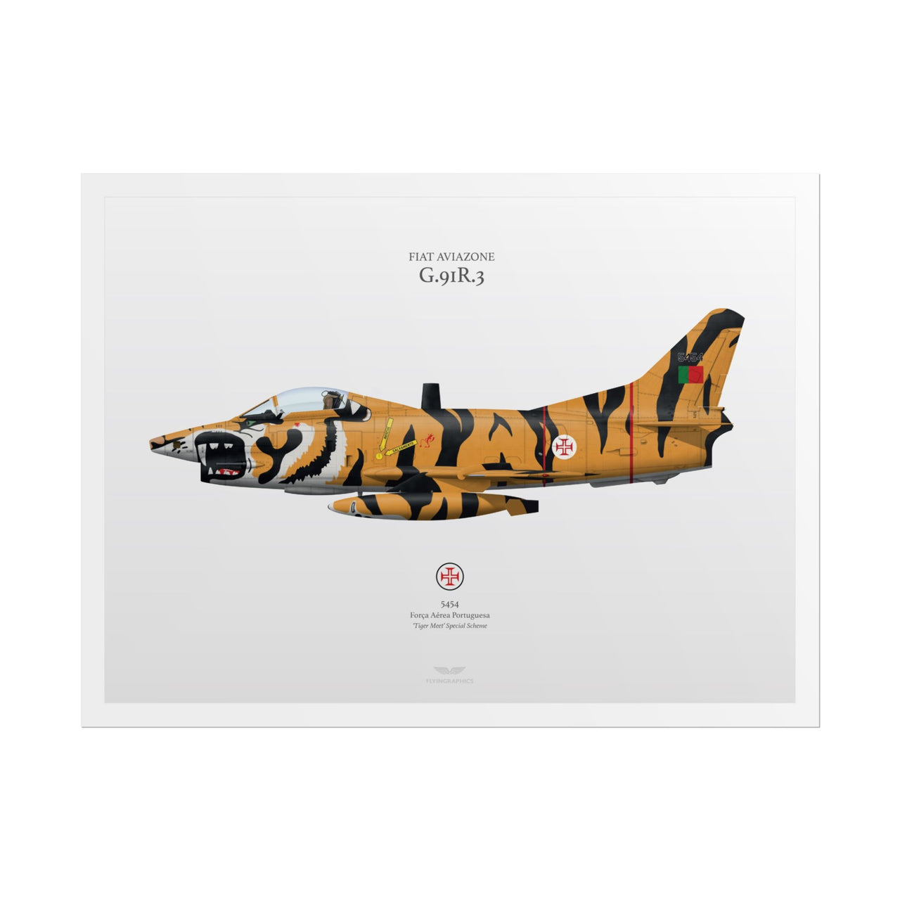 Fiat G.91 R.3 5454 -  Rolled Poster