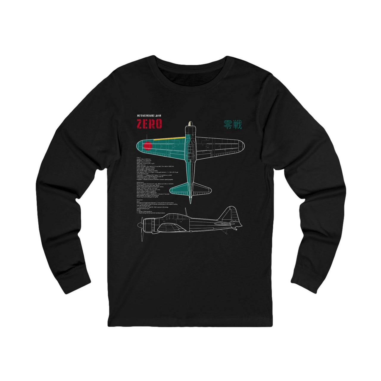 A6M Zero - Long Sleeve Tee