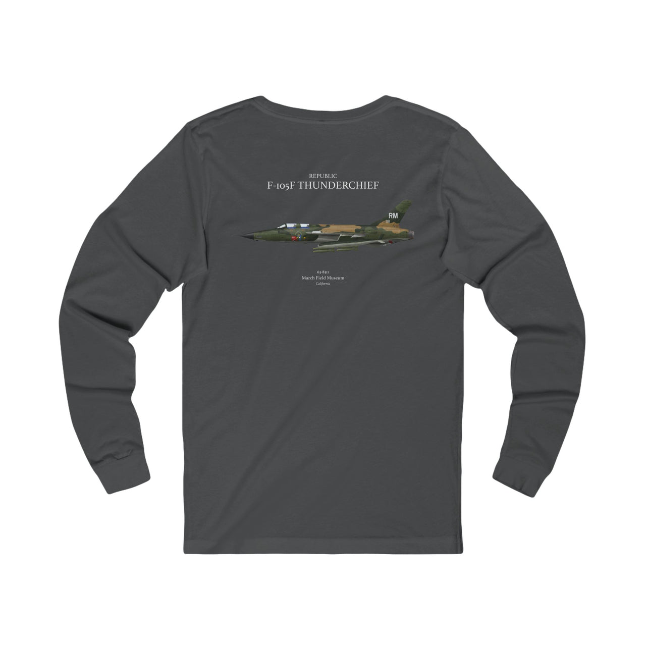 F-105 F Thunderchief  - Long-Sleeve T-shirt printed on back