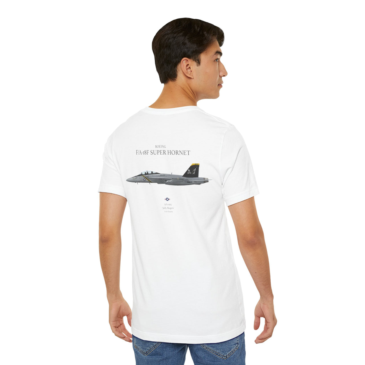 F/A-18F Super Hornet 'Jolly Rogers' - T-shirt printed on back