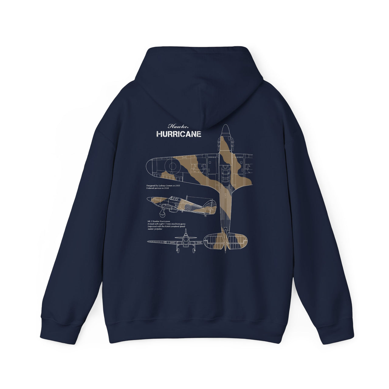 Hawker Hurricane - Hoodie printed on back