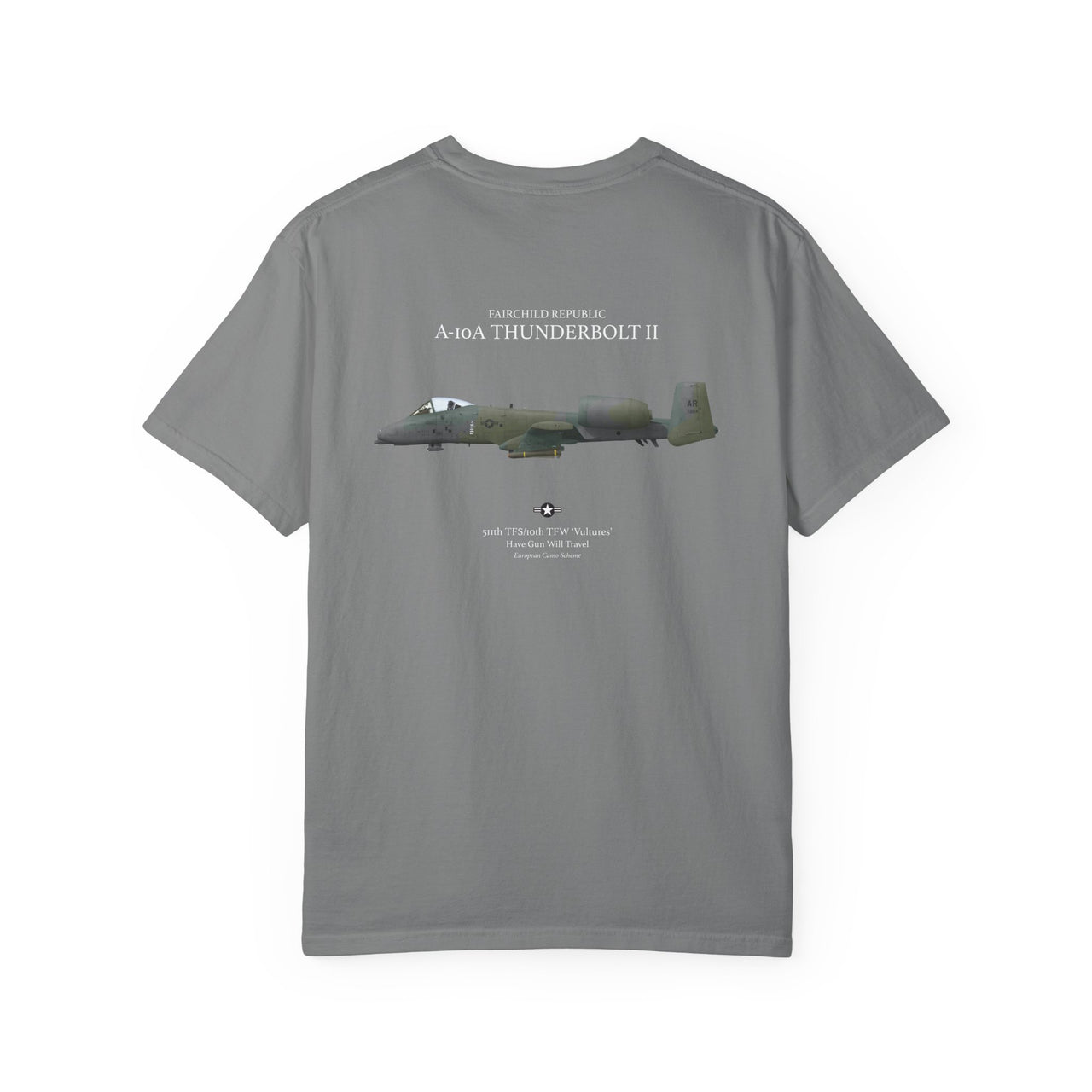 A-10A Thunderbolt II - T-shirt printed on back