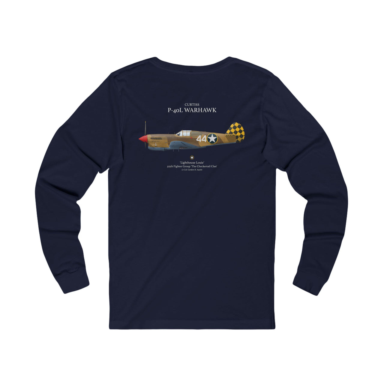 P-40L Warhawk - Long Sleeve Tee printed on back
