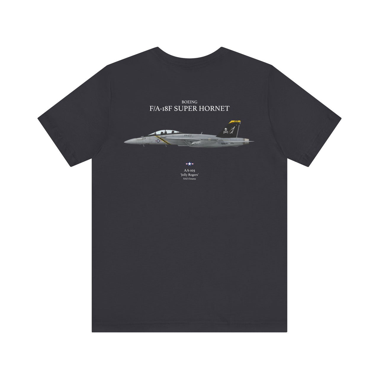 F/A-18F Super Hornet 'Jolly Rogers' - T-shirt printed on back