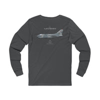 Thumbnail for A-7D Corsair II  - Long-Sleeve T-shirt printed on back