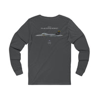 Thumbnail for F/A-18F Super Hornet 'Jolly Rogers' - Long-Sleeve T-shirt printed on back