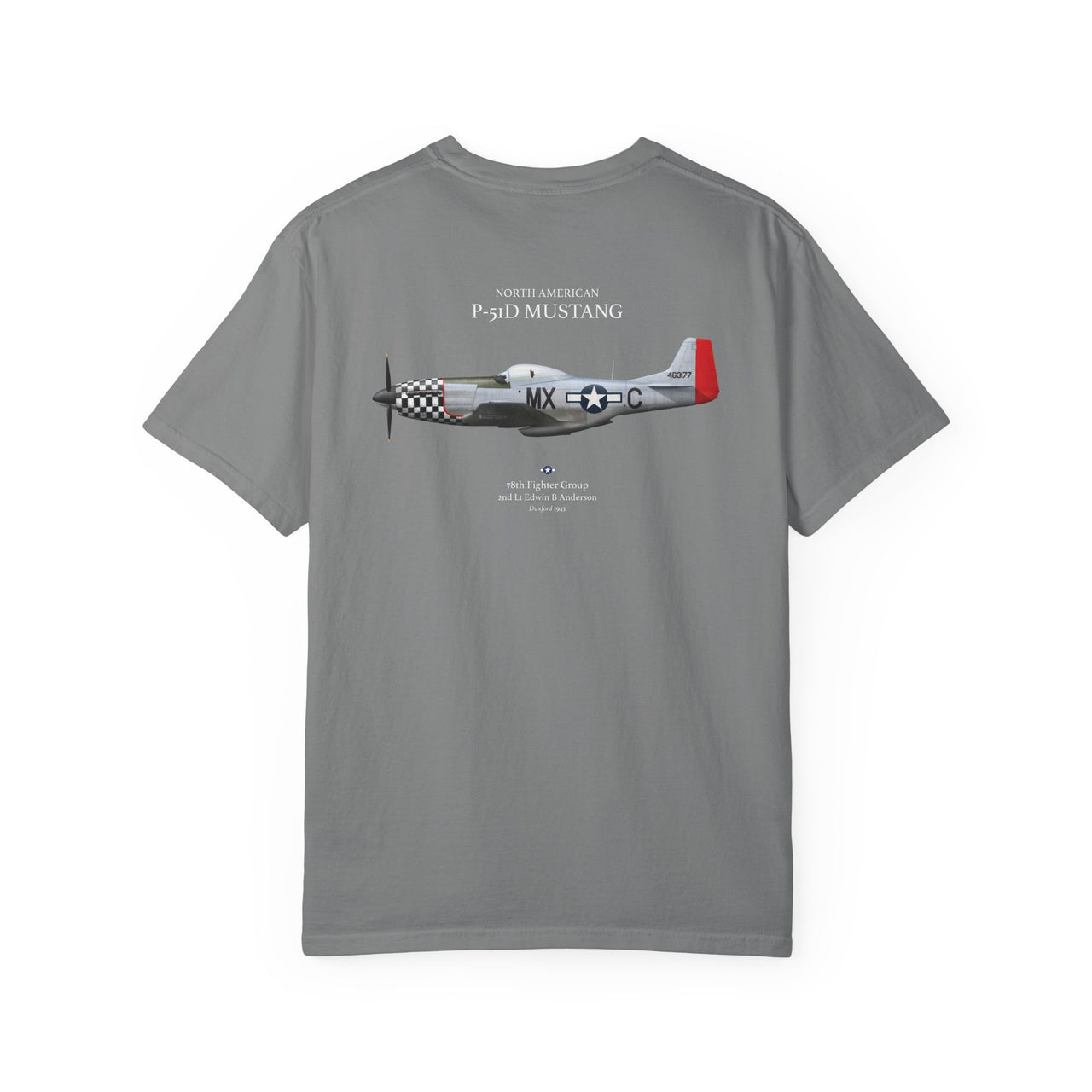 P-51D Mustang 78th FG - T-shirt printed on back