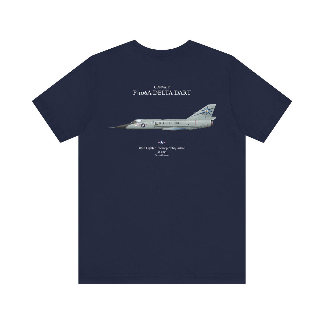 F-106A Delta Dart - T-shirt printed on back