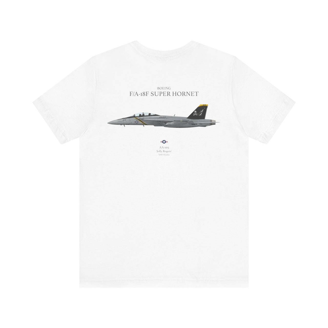F/A-18F Super Hornet 'Jolly Rogers' - T-shirt printed on back