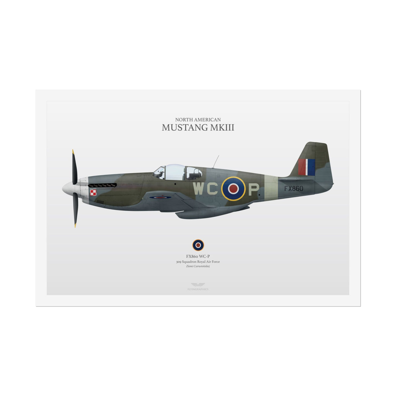 Mustang MKIII 309SQN -  Rolled Poster