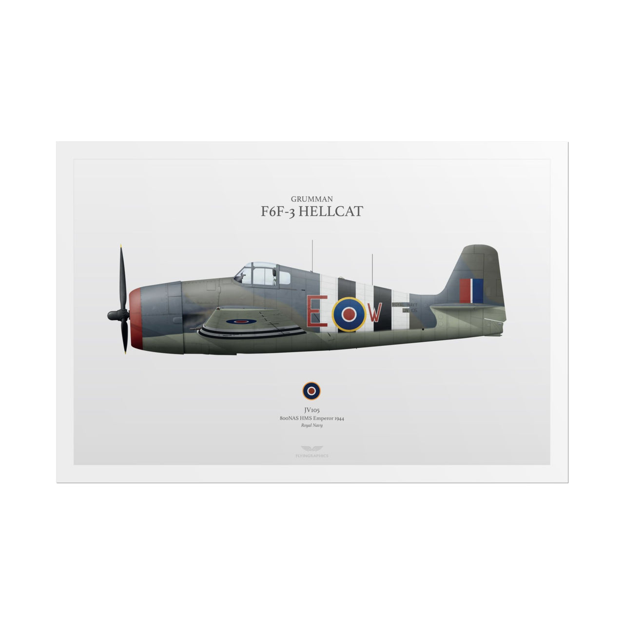 Grumman F6F-3 Hellcat -  Rolled Poster