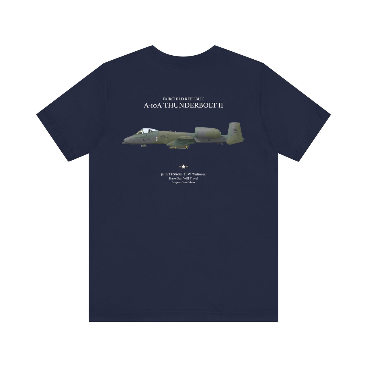 A-10A Thunderbolt II - T-shirt printed on back