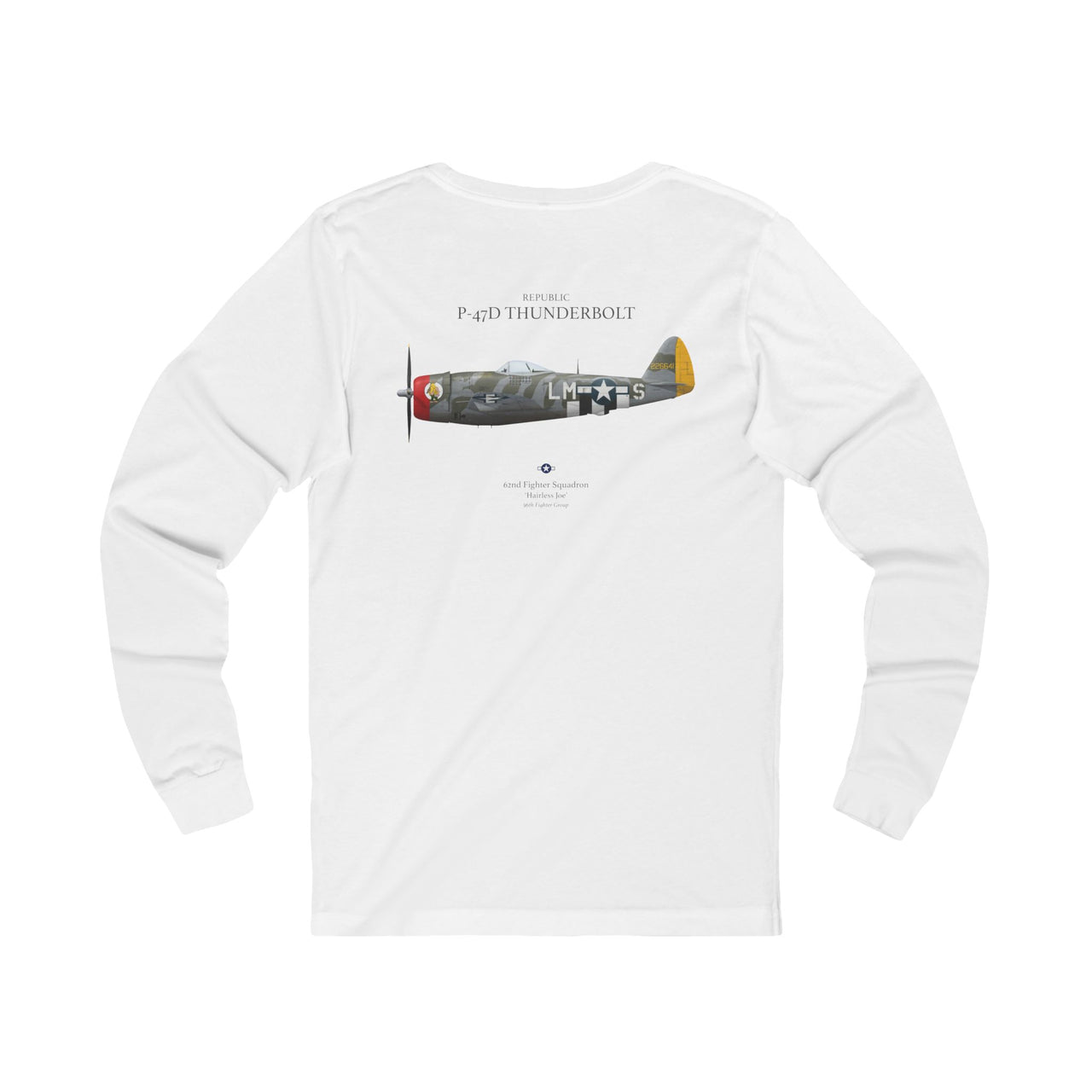 P-47D Thunderbolt - Long-Sleeve T-shirt printed on back