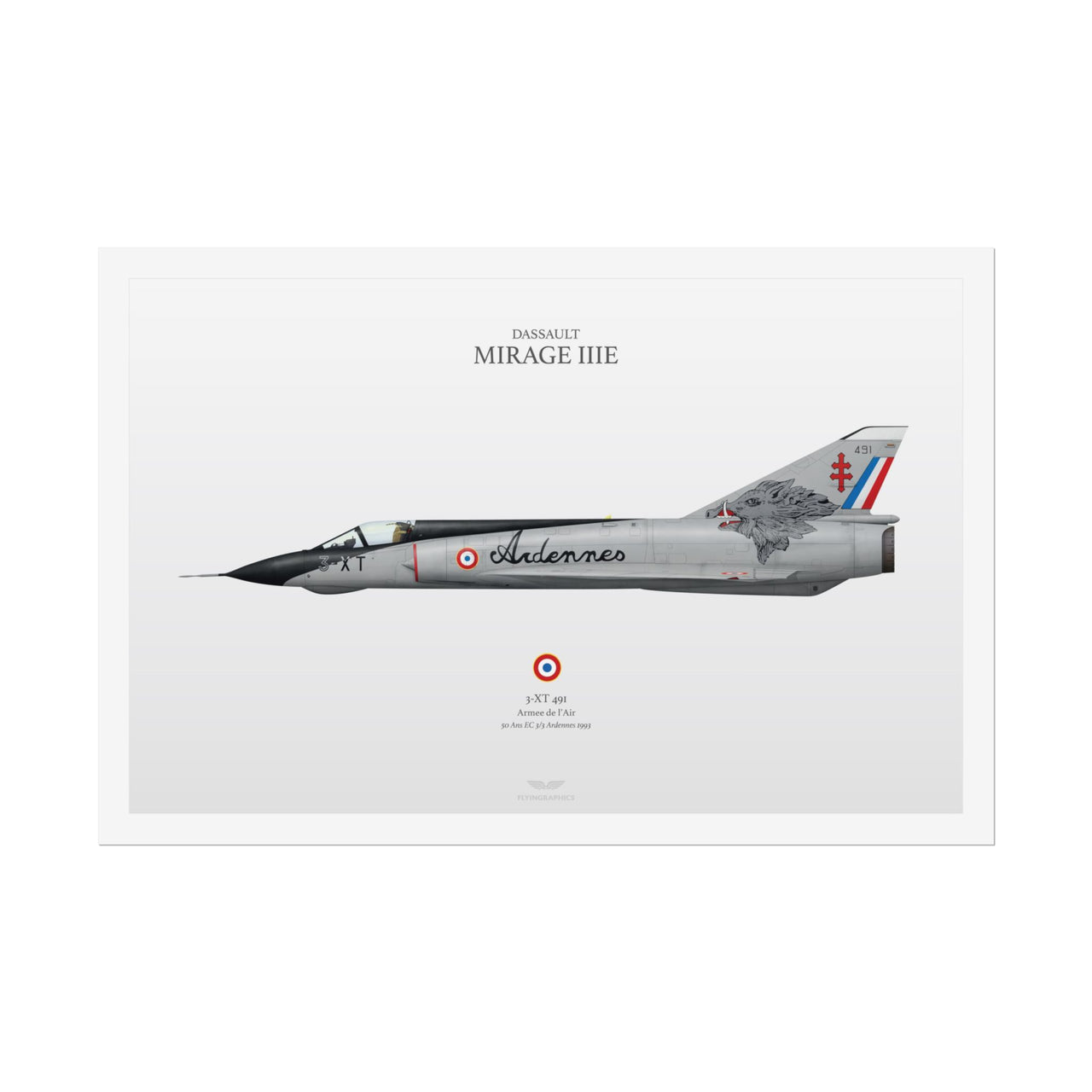 Mirage IIIE Ardennes -  Rolled Poster