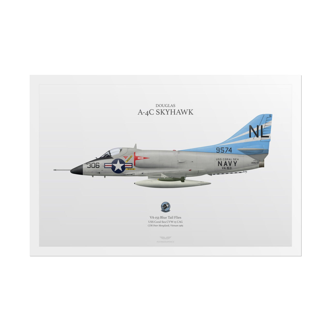 Douglas A-4C Skyhawk -  Rolled Poster