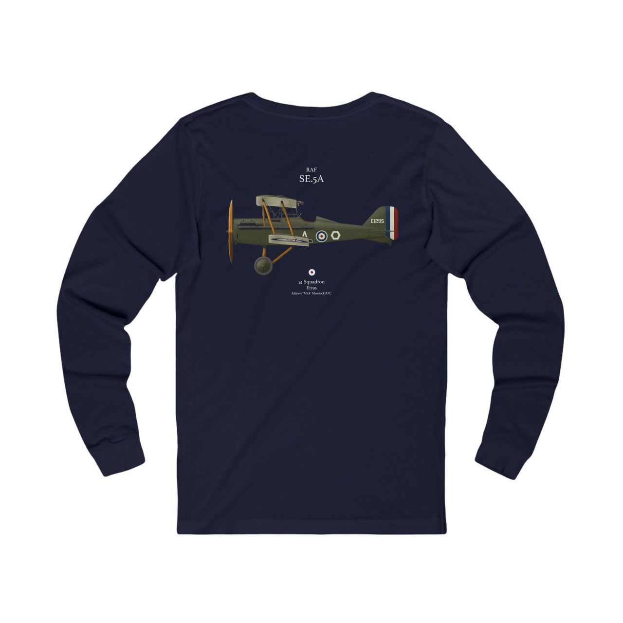 RAF SE.5A - Long-Sleeve T-shirt printed on back