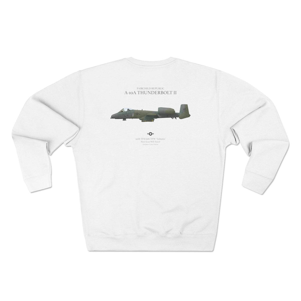 A-10A Thunderbolt II - Sweat shirt printed on back