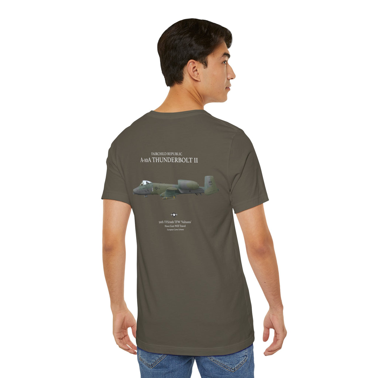 A-10A Thunderbolt II - T-shirt printed on back