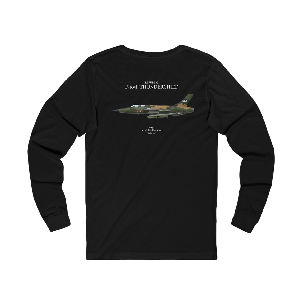 F-105 F Thunderchief  - Long-Sleeve T-shirt printed on back