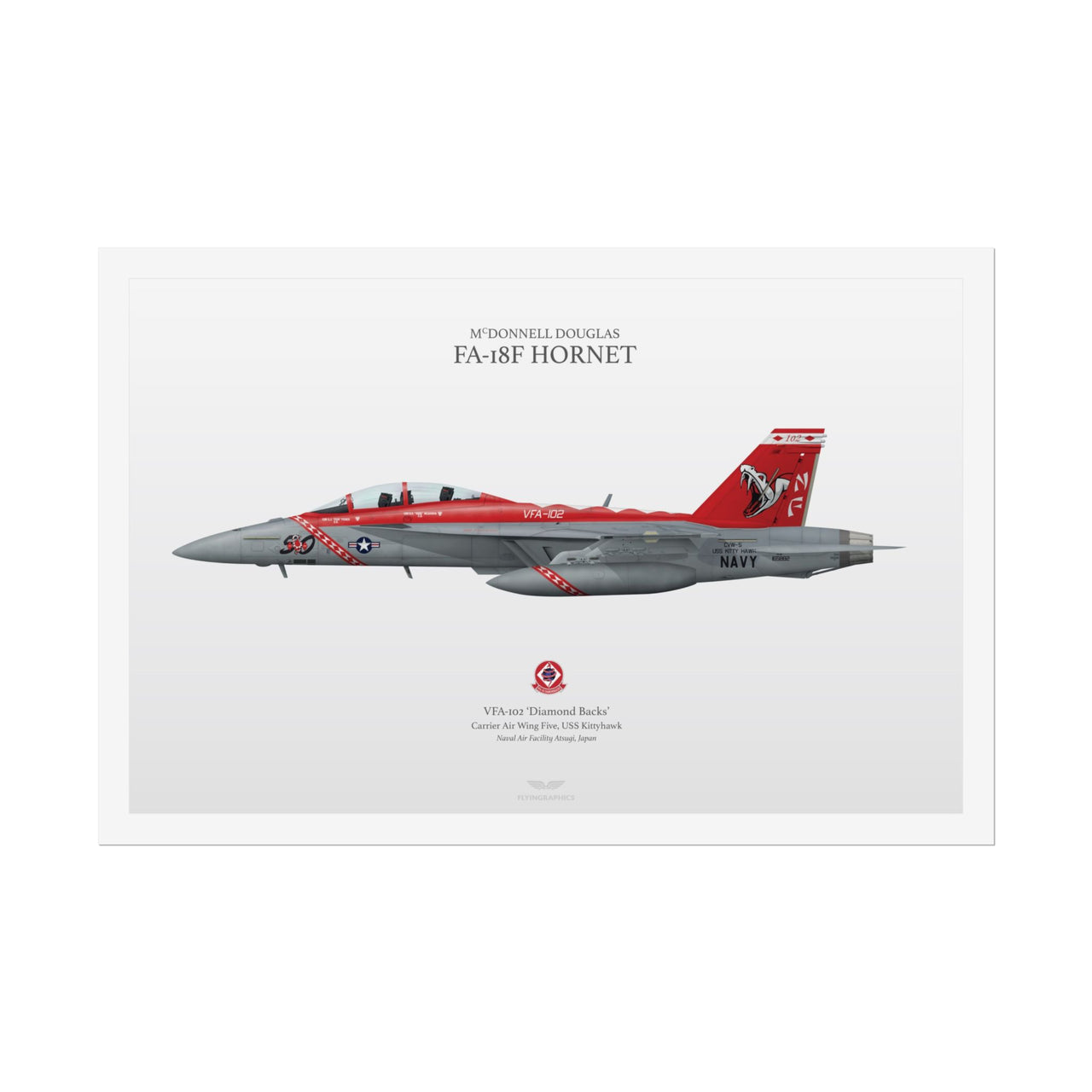 FA-18F Hornet "Diamond Backs' -  Rolled Poster