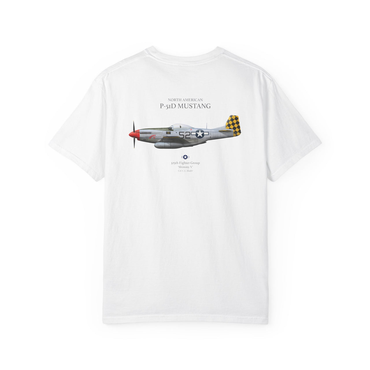 P-51D Mustang 'Shimmy V' - T-shirt printed on back