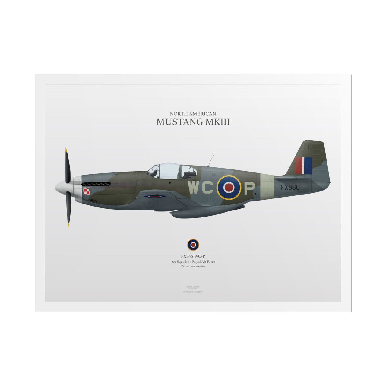 Mustang MKIII 309SQN -  Rolled Poster